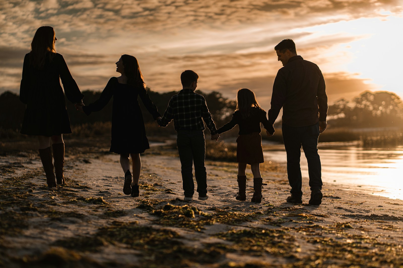 Happy family with young children enjoying time together